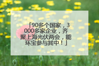 90多个国家，3000多家企业，齐聚上海光伏两会，能环宝参与其中！